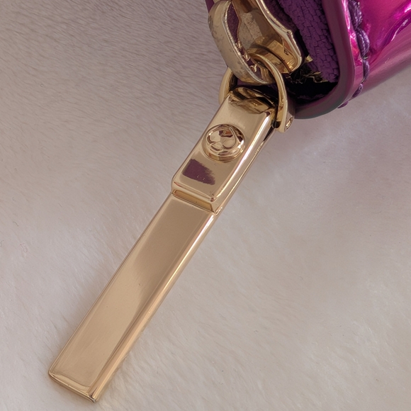 Kate Spade Pink/Purple Iridescent Zippy Wallet Storybook Lining Full Size NWOT - Picture 2 of 5